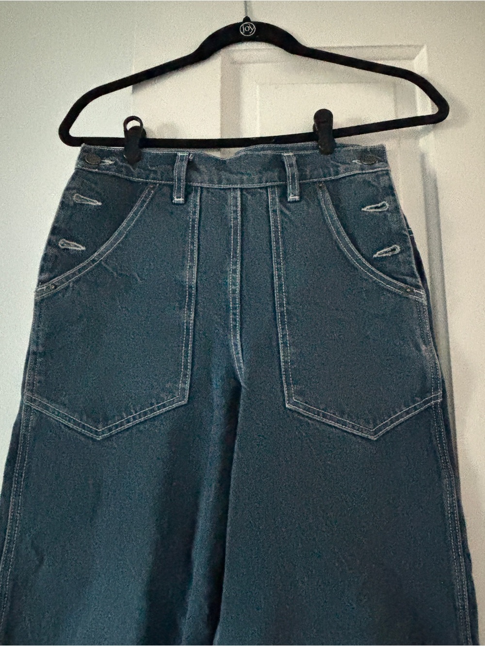 Rudy Jude Side Button Jeans in Tumbled Indigo - Picture 3 of 12